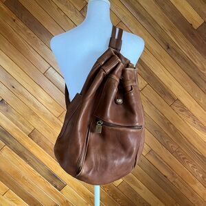 Vintage Fossil Camel Brown One Shoulder Backpack